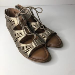 Comfortiva Metallic Gladiator Sandals, 9N